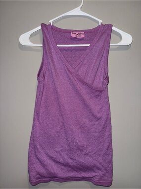 Michael Stars Purple Wrap-Style Tank Top